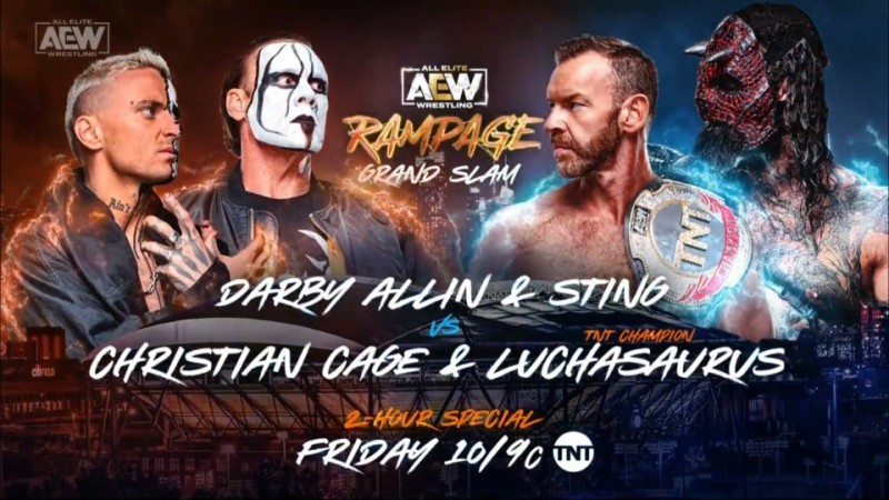 Luchasaurus And Christian Cage Vs Sting And Darby Allin Full Match Tokyvideo