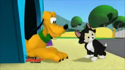 Pluto lends a paw