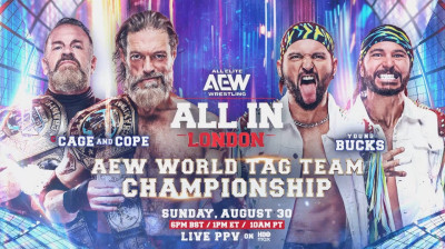 Cage and Cope vs. The Young Bucks - AEW World Tag Team Championship - All In London (2026-08-30)