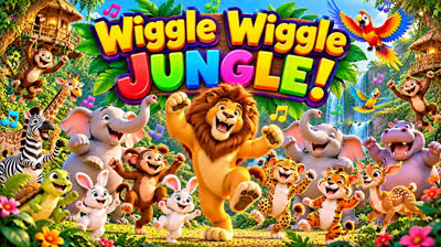 Wiggle Wiggle Jungle | Fun Animal Dance Song for Kids | Dance Along