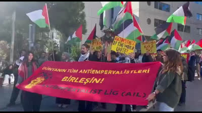 Tausende marschieren zum Jahrestag der Al-Aqsa-Flut in Istanbul