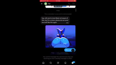 minor sent sfw content